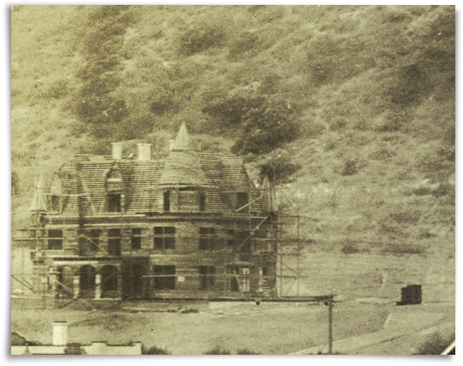 The Lane Mansion under construction, circa 1907